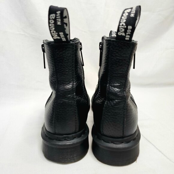 Doc Dr Martens Black Leather Chelsea Boots 2976 w/ Zips Women's Size US 6 - Picture 6 of 13